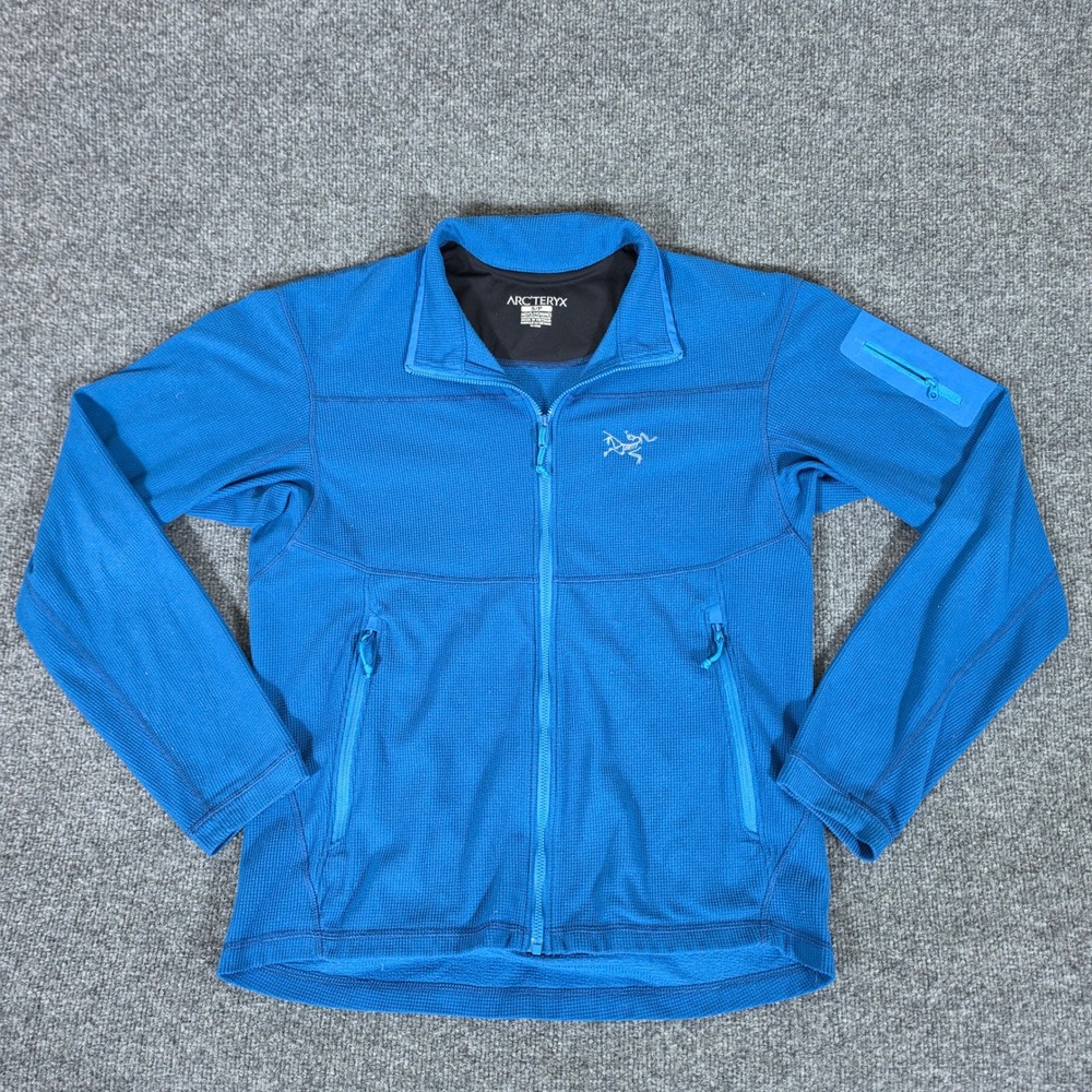 Arcteryx Mens Delta LT Polartec Fleece Jacket Blue Full Zip Small CA 34438